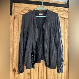 Grey Blue Lou & Grey Ultra Soft Zip Up Jacket / Slouchy Sweatshirt